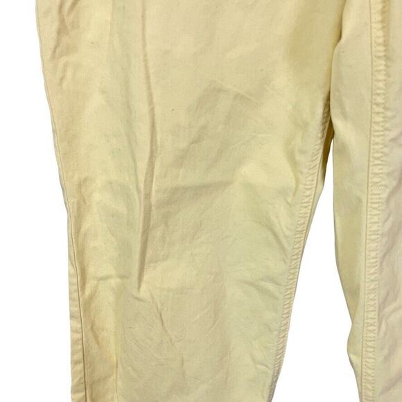 Ann Taylor Loft The Slim Yellow Khaki Stretch Cotton Flat Front Pants Womens 14 - Picture 6 of 16
